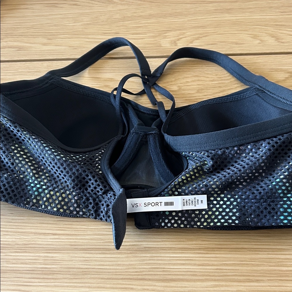 VSX Black Mesh Sports Bra